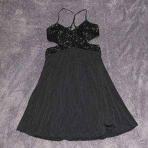 Little Black Dress w/Sequins and Cutouts